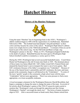 Hatchet History