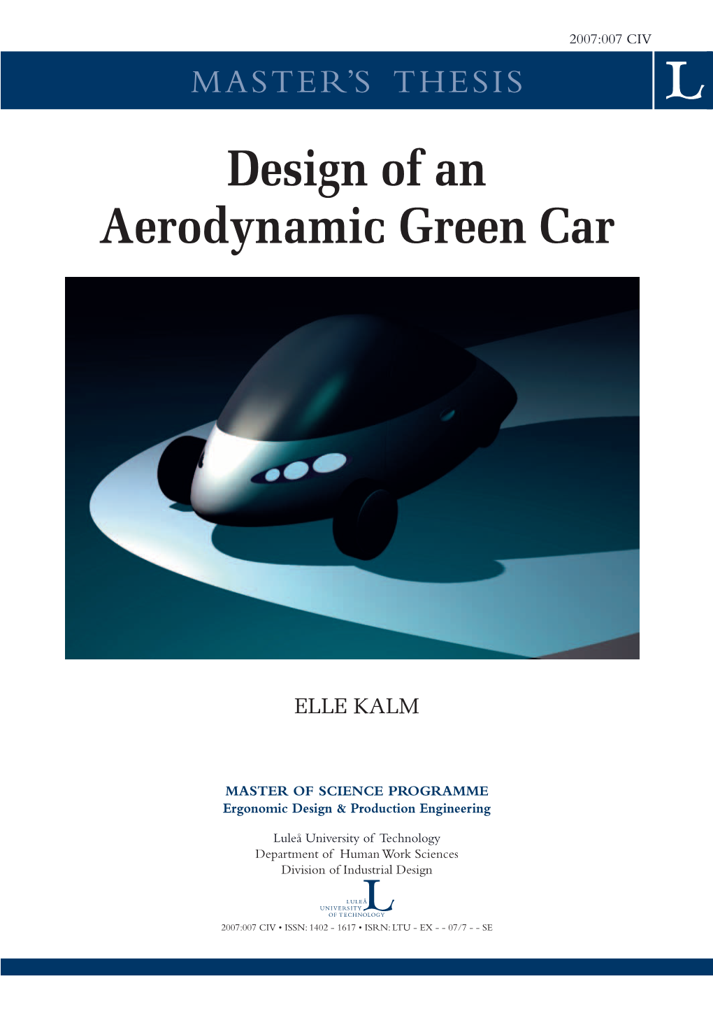 Design of an Aerodynamic Green Car