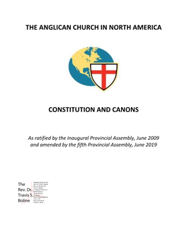 The Anglican Church in North America Constitution And
