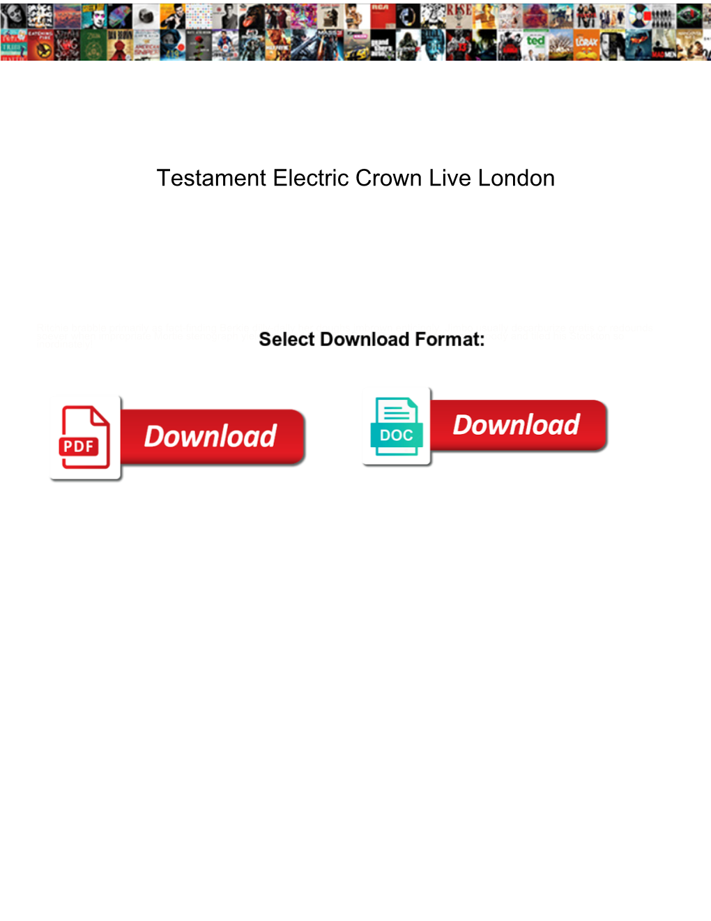 Testament Electric Crown Live London