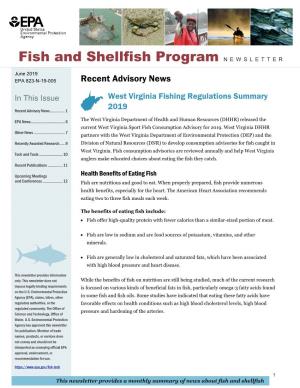 Fish and Shellfish Program Newsletter – June 2019 (PDF)