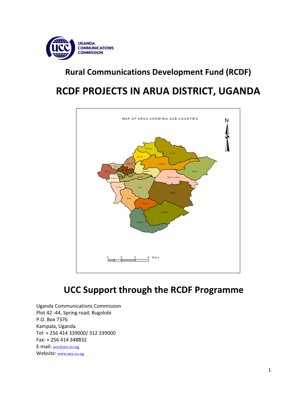 Rcdf Projects in Arua District, Uganda