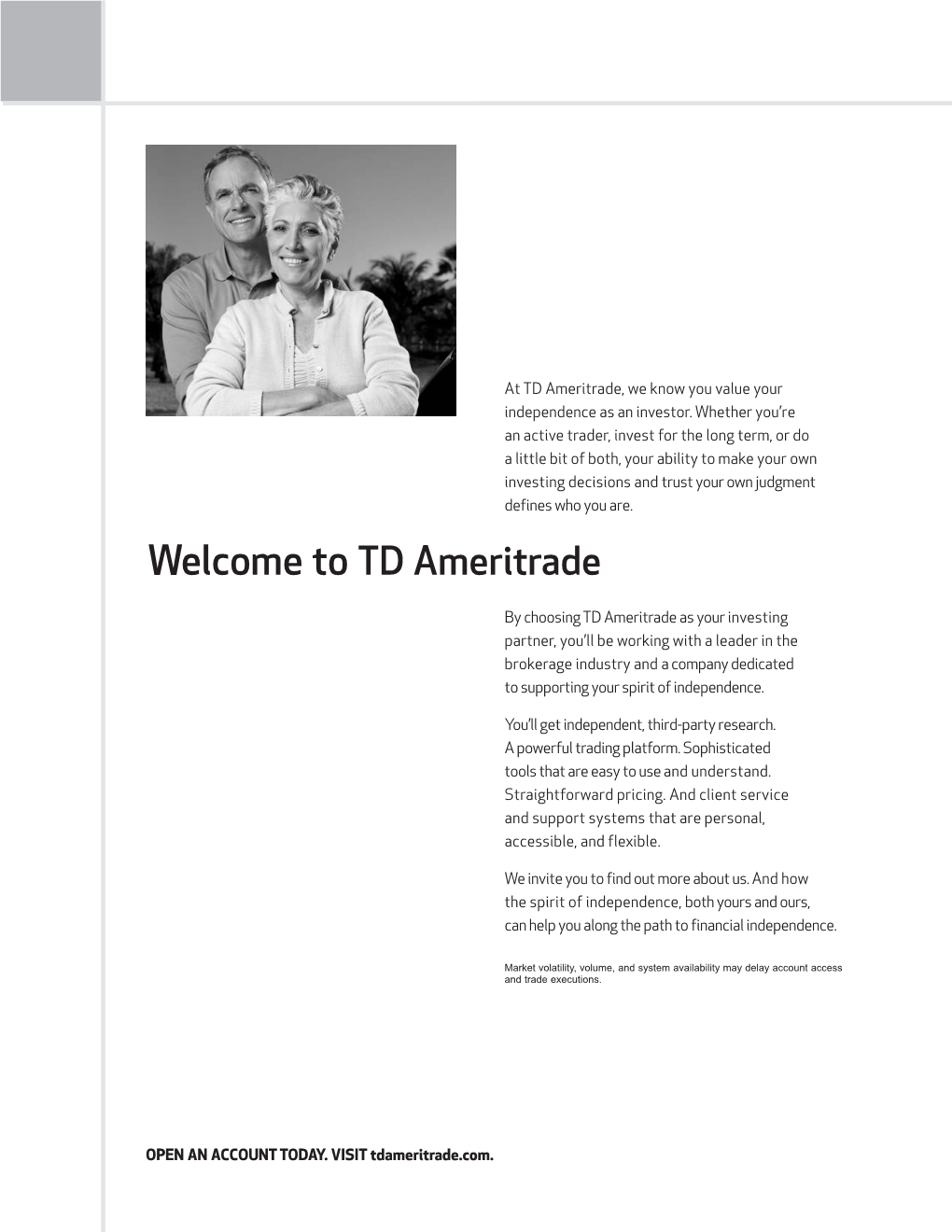 Welcome to TD Ameritrade