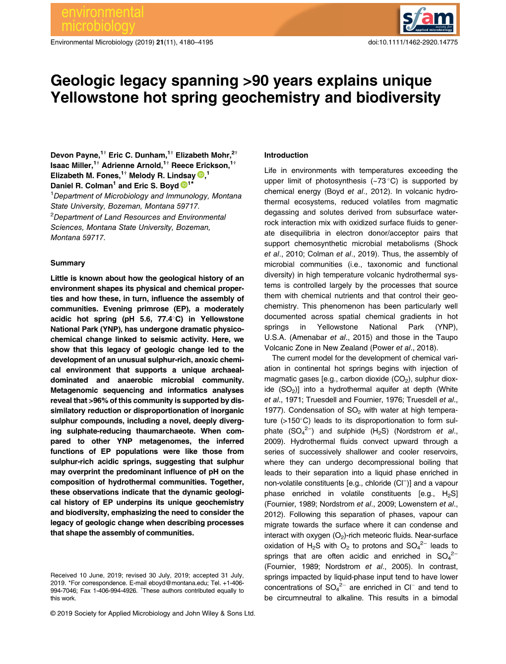 Geologic Legacy Spanning >90 Years Explains Unique Yellowstone Hot