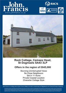 Rock Cottage, Cemaes Head, St Dogmaels SA43