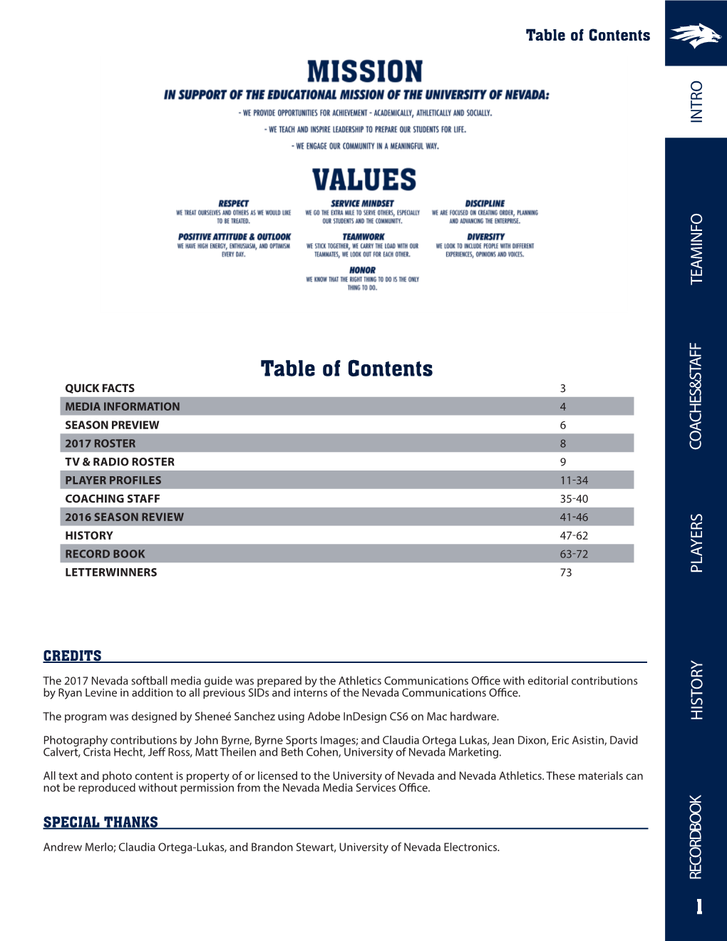 Table of Contents