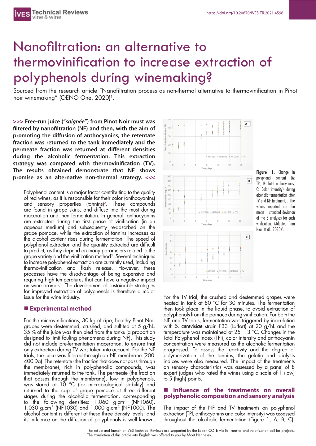 An Alternative to Thermovinification to Increase Extraction of Polyphenols