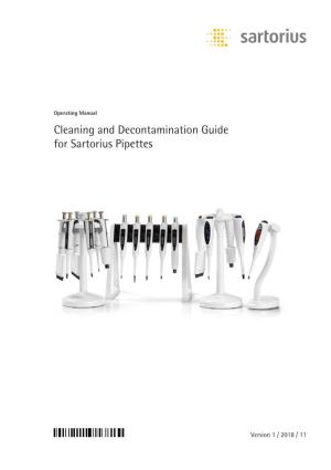 Cleaning and Decontamination Guide for Sartorius Pipettes