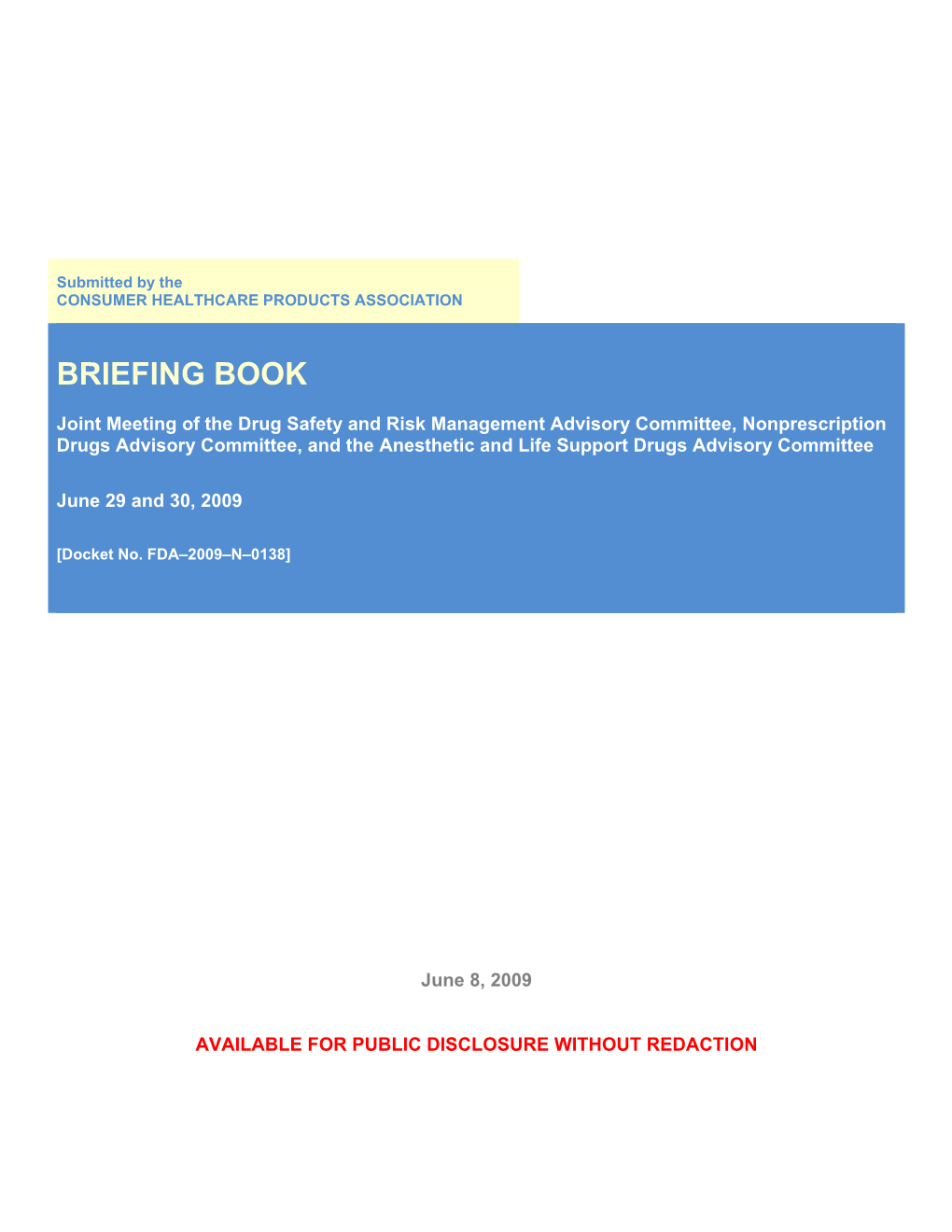 Briefing Book