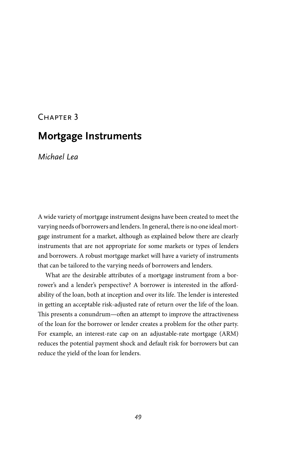 Mortgage Instruments