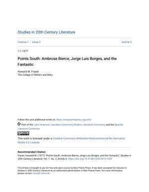 Ambrose Bierce, Jorge Luis Borges, and the Fantastic