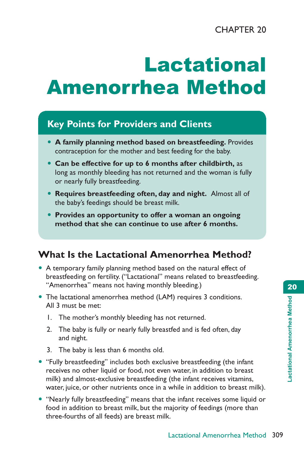 Lactational Amenorrhea Method