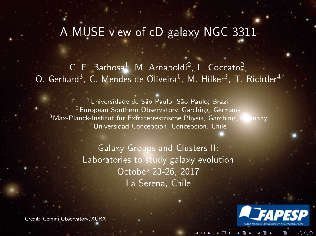 A MUSE View of Cd Galaxy NGC 3311