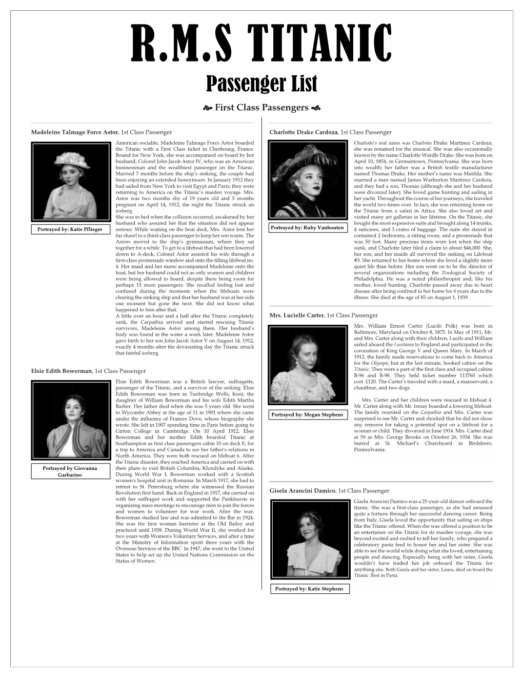 Passenger List