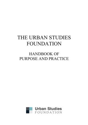 The Urban Studies Foundation