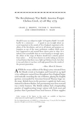 Chelsea Creek, 27–28 May 1775