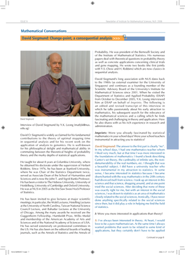 NUS-IMPRINT 9.Indd 7 2006-11-27 12:17:47 ISSUE 9 Newsletter of Institute for Mathematical Sciences, NUS 2006