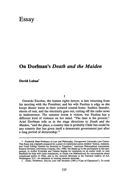 On Dorfman's Death and the Maiden
