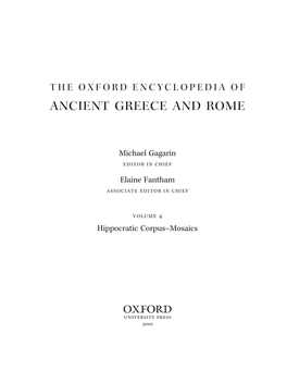 Ancient Greece and Rome