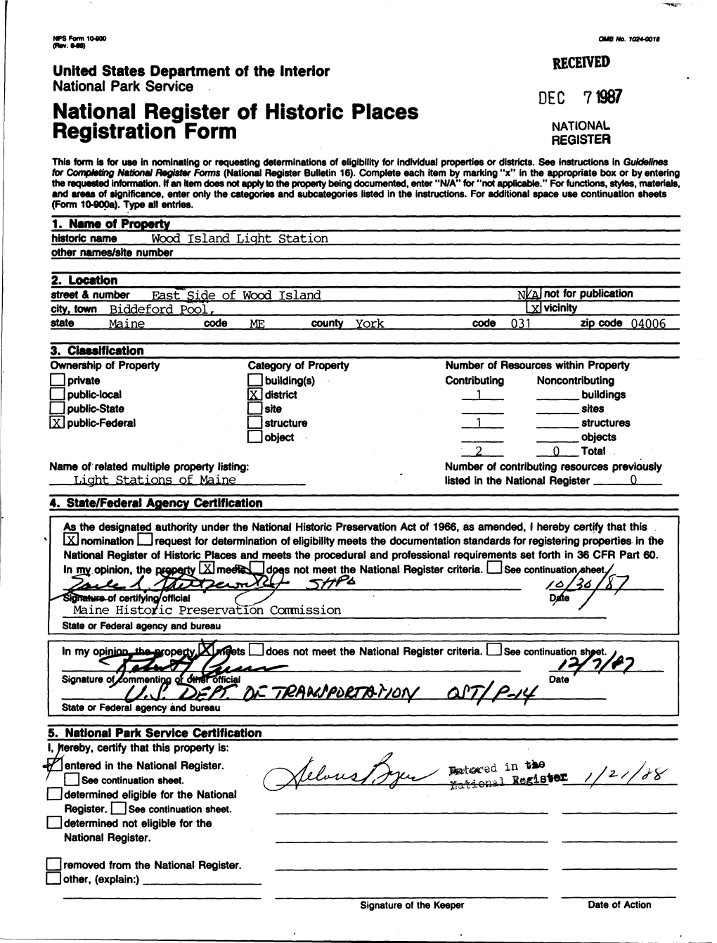 National Register of Historic Places Continuation Sheet