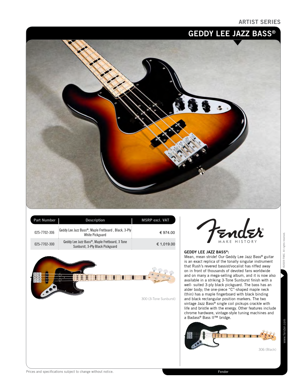 Geddy Lee Jazz Bass®