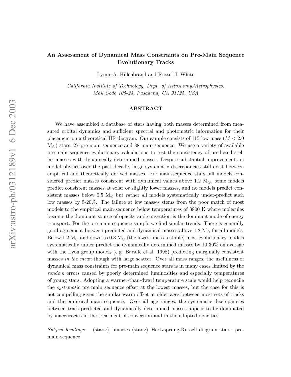 An Assessment of Dynamical Mass Constraints on Pre-Main Sequence