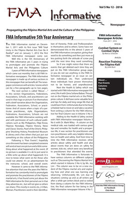 FMA Informative Newspaper Vol5 No.12