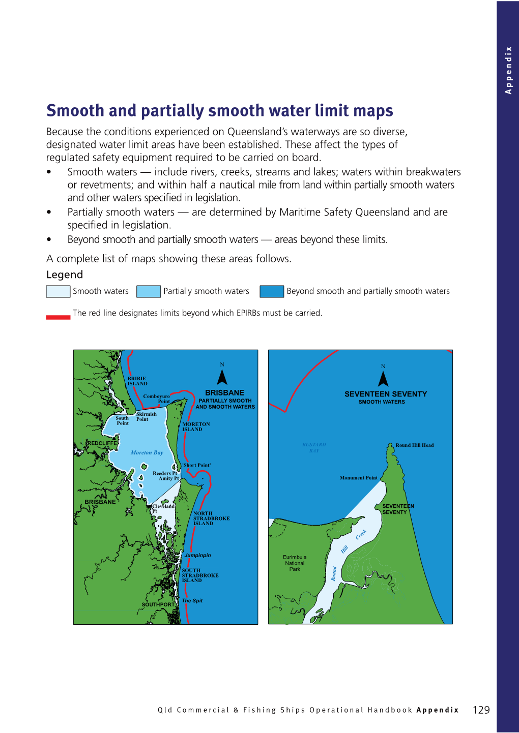 Queensland Commercial and Fishing Ships Operational Handbook, Second Edition – Water Limit Maps