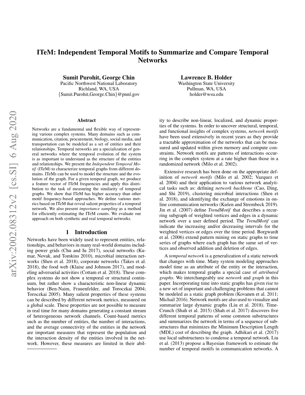 Item: Independent Temporal Motifs to Summarize and Compare Temporal Networks