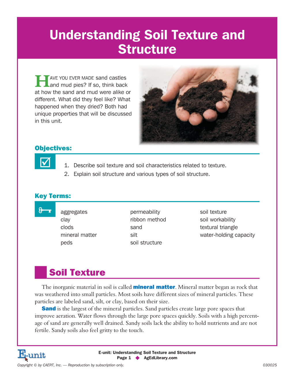 Understanding Soil Texture and Structure