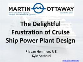 Development of Cruise Ships and Their Power Plants