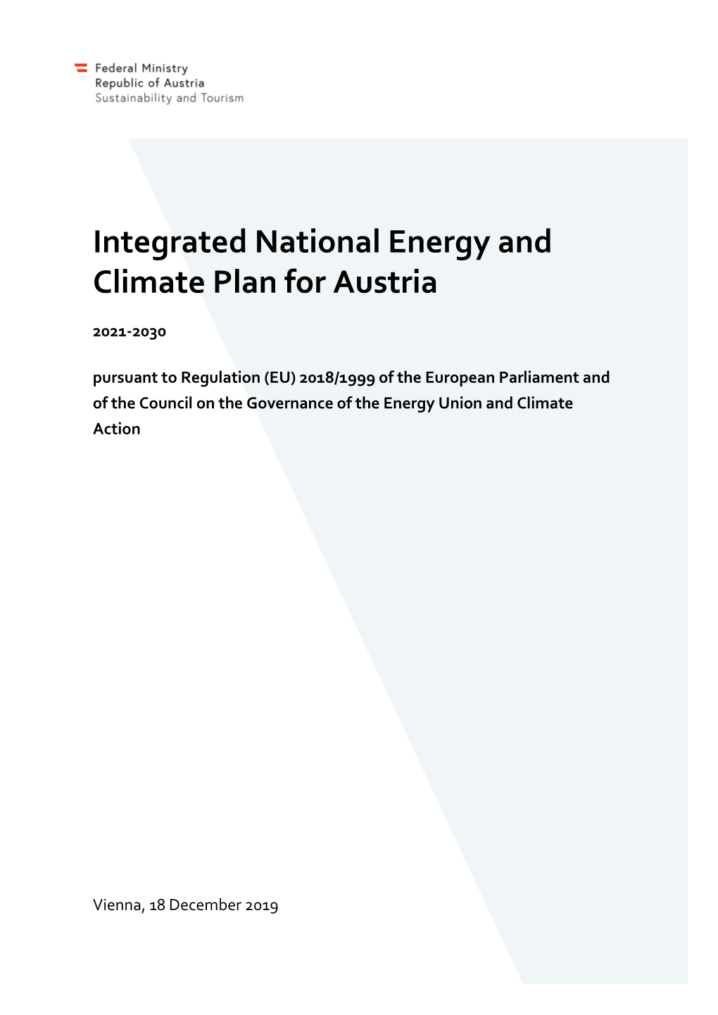 Integrated National Energy and Climate Plan for Austria