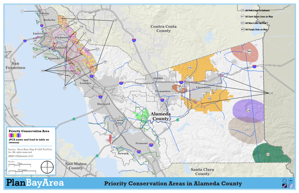 Priority Conservation Areas in Alameda County Map Ids Are Numeric Portion of Priority Conservation Area (PCA) Key