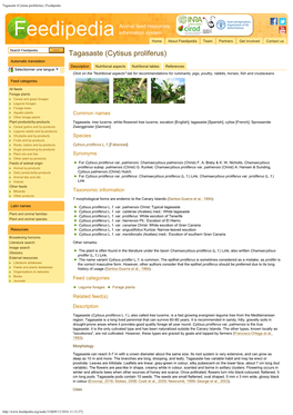 Tagasaste (Cytisus Proliferus) | Feedipedia