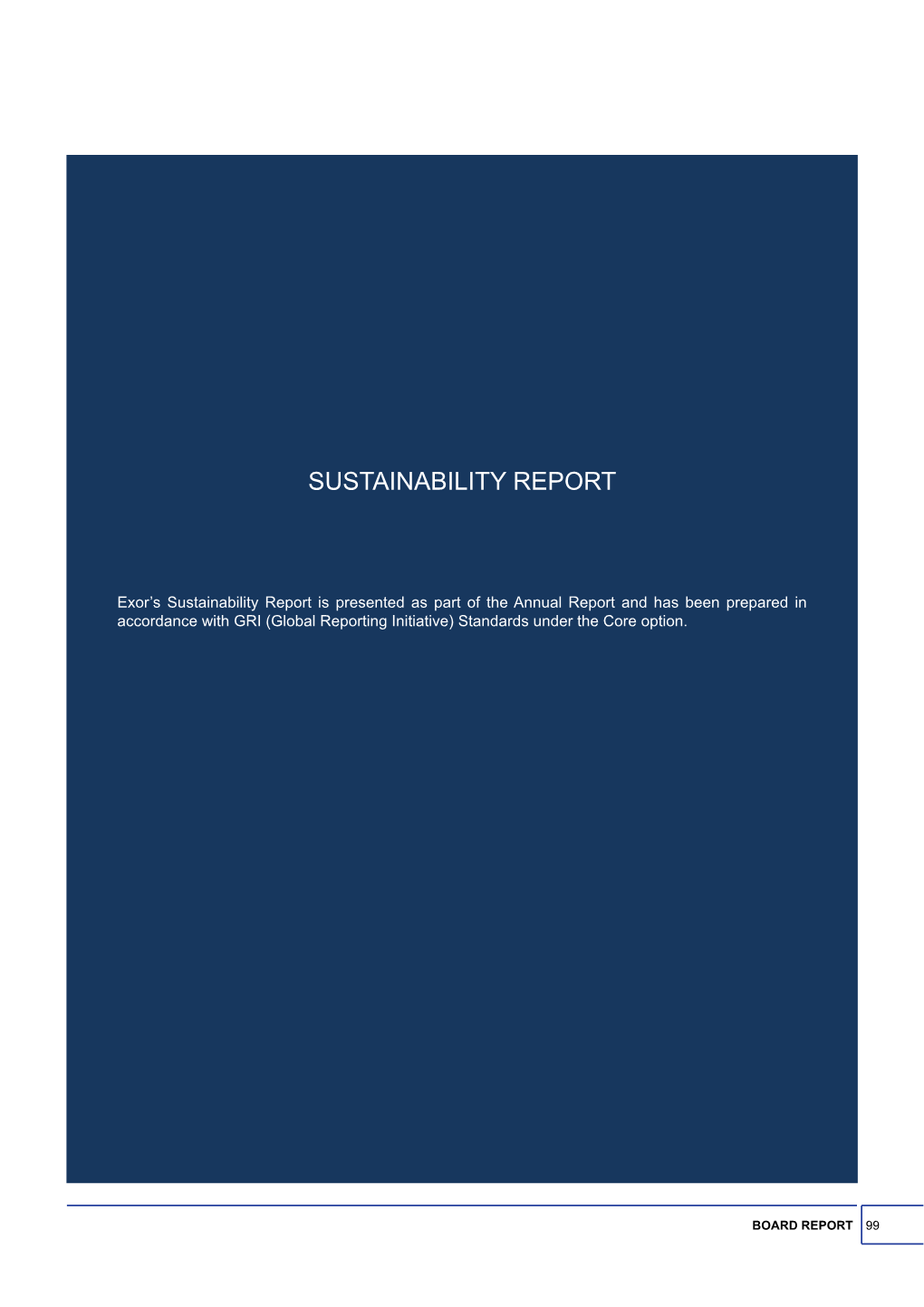 Exor Sustainability Report 2020