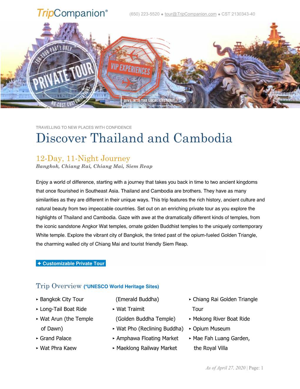 Discover Thailand and Cambodia