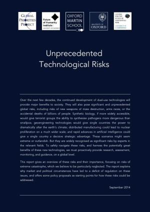 Unprecedented Technological Risks