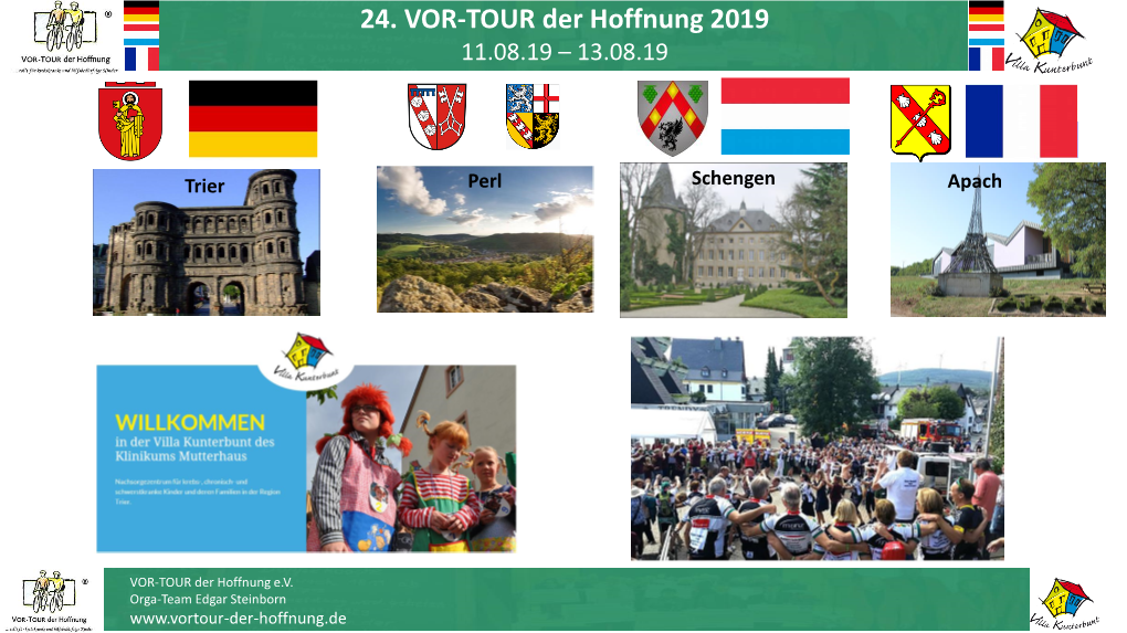 24. VOR-TOUR Der Hoffnung 2019 11.08.19 – 13.08.19