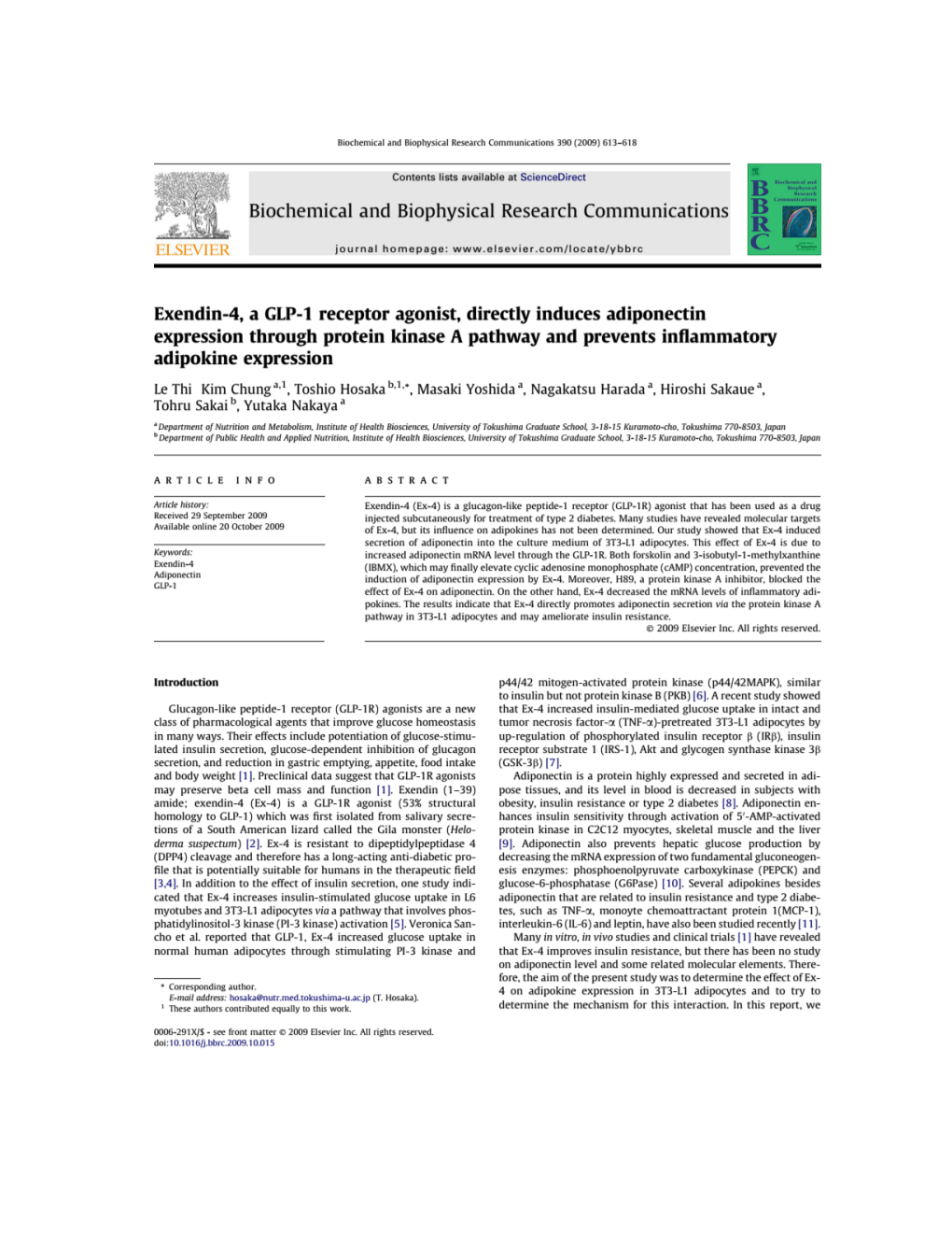 Biochemical and Biophysical Research Communications