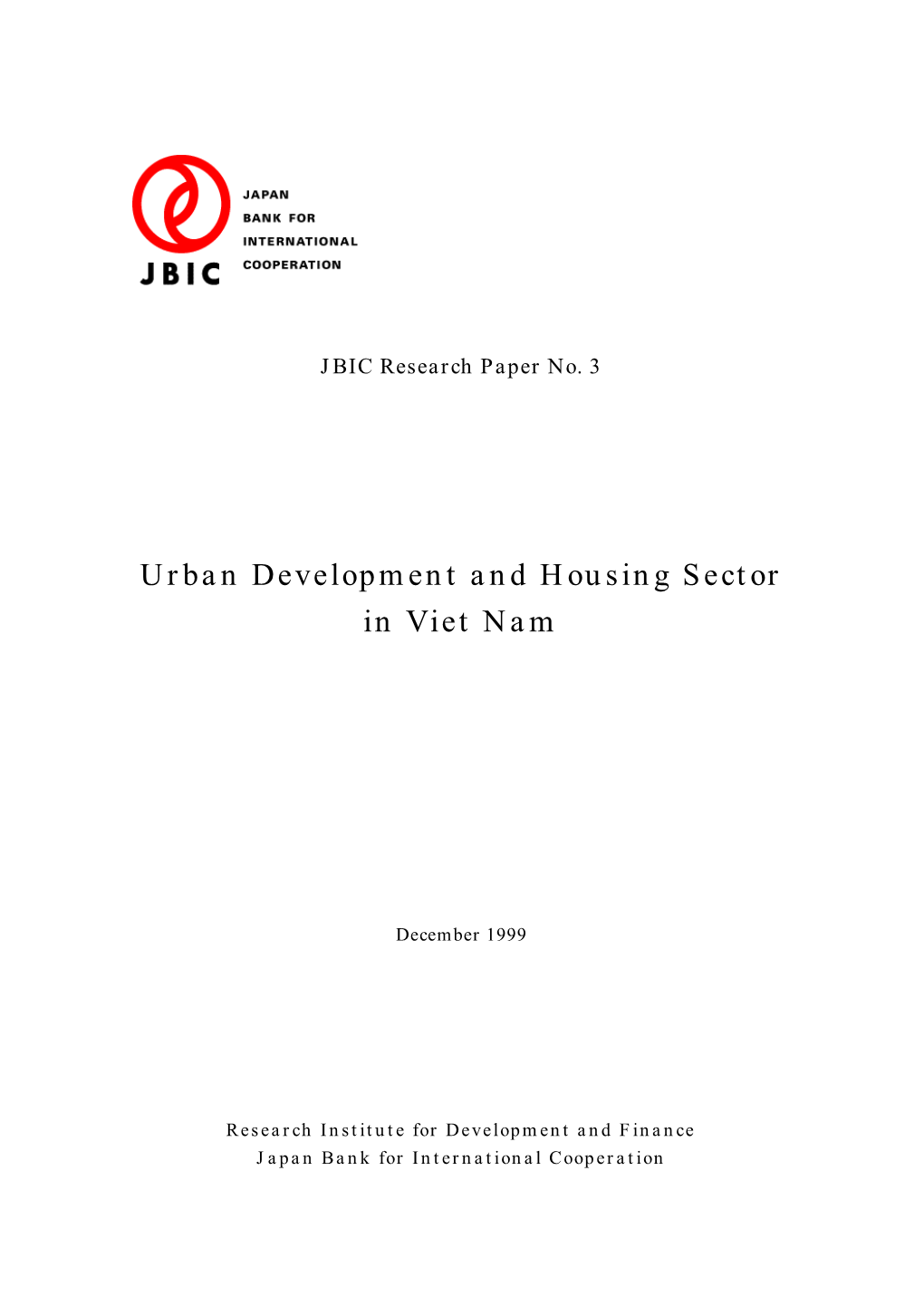 Urban Development and Housing Sector in Viet Nam