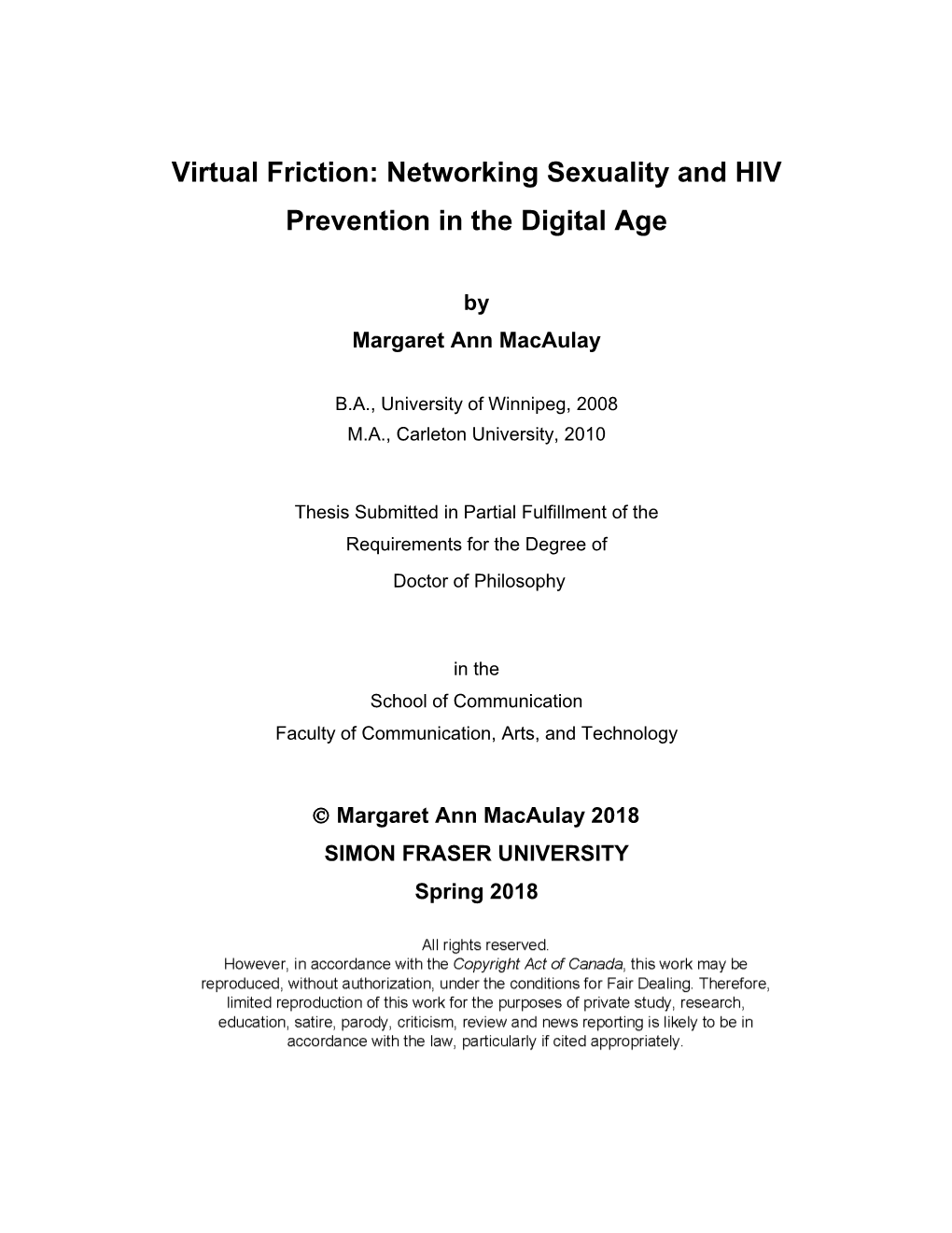 Virtual Friction: Networking Sexuality and HIV Prevention in the Digital Age