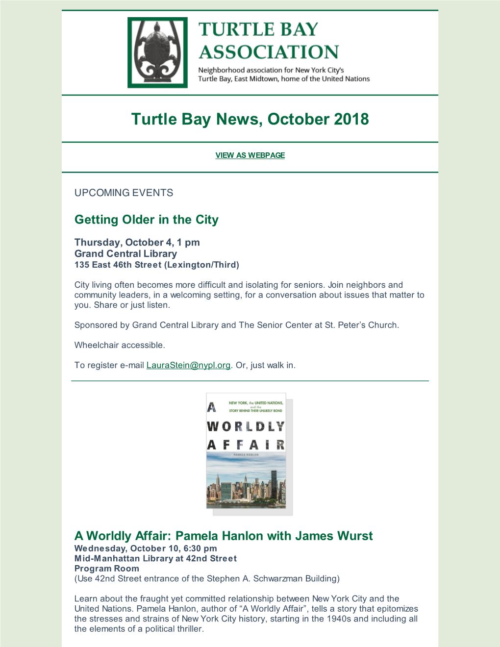News, October 2018