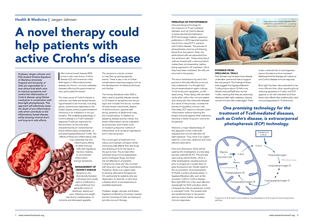 A Novel Therapy Could Help Patients with Active Crohn's Disease