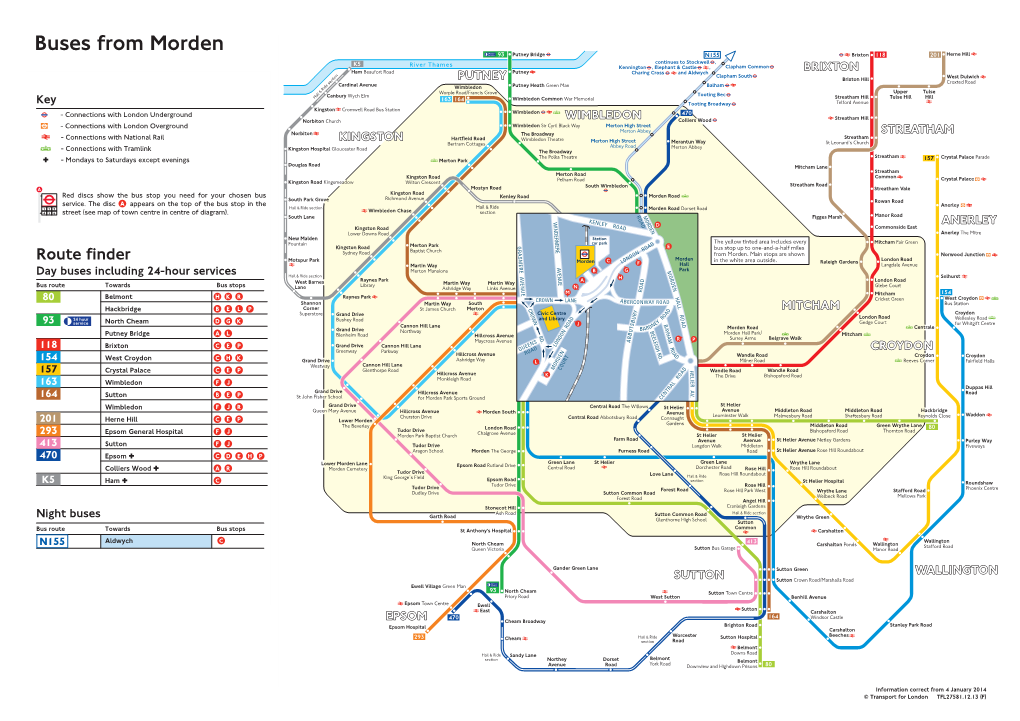 Buses from Morden