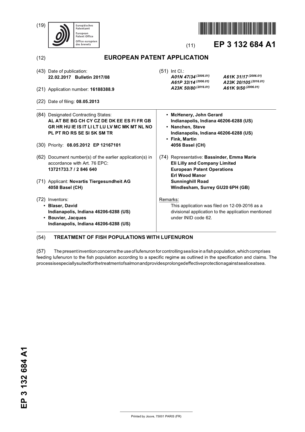 Treatment of Fish Populations with Lufenuron