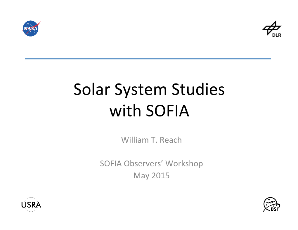Solar System Studies with SOFIA