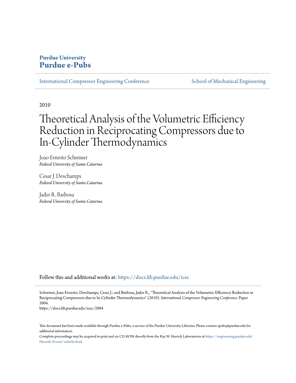 Theoretical Analysis of the Volumetric Efficiency Reduction In