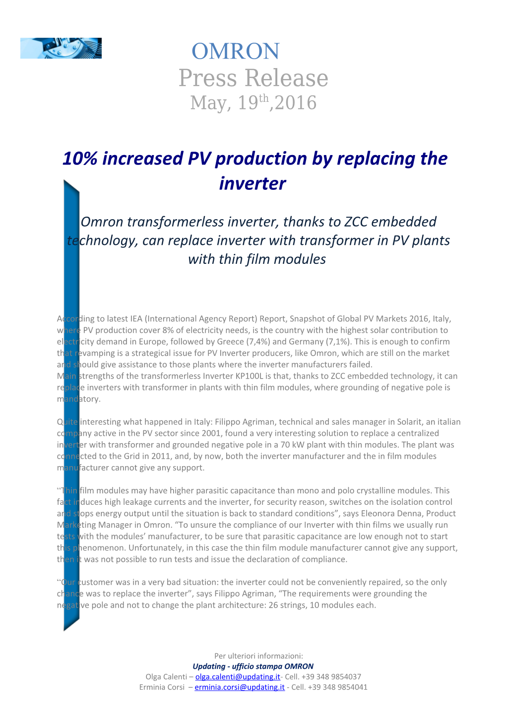 10% Increased PV Production by Replacing the Inverter