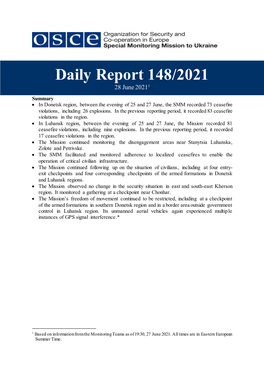 Daily Report 148/2021 28 June 20211