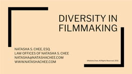 Diversity in Filmmaking